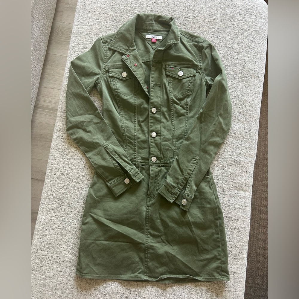 Tommy Hilfiger Green Mini Dress